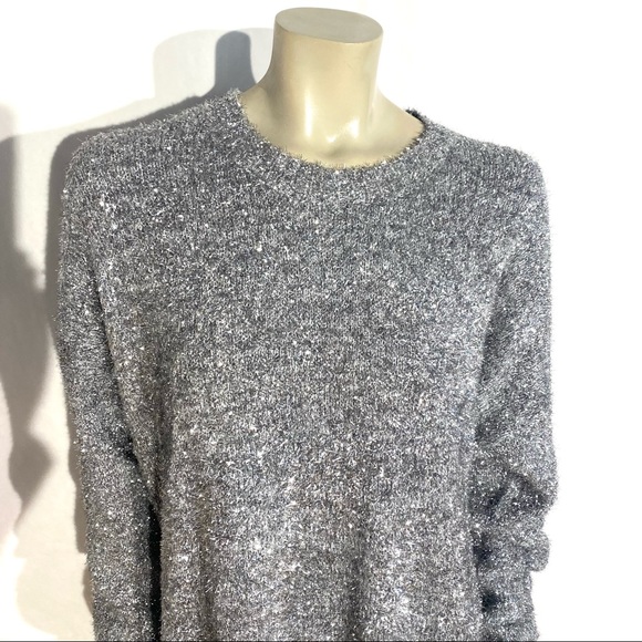 FASHIONNOVA SILVER Oversized Sweater - Picture 2 of 11